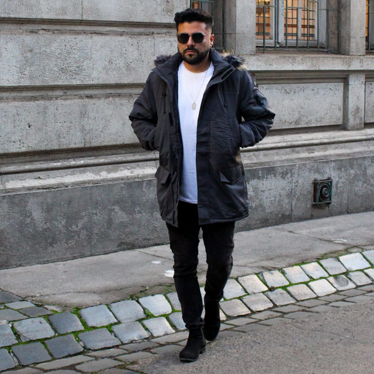 PARKA FELD IMPERMEABLE GRIS PERLA - Imagen 2