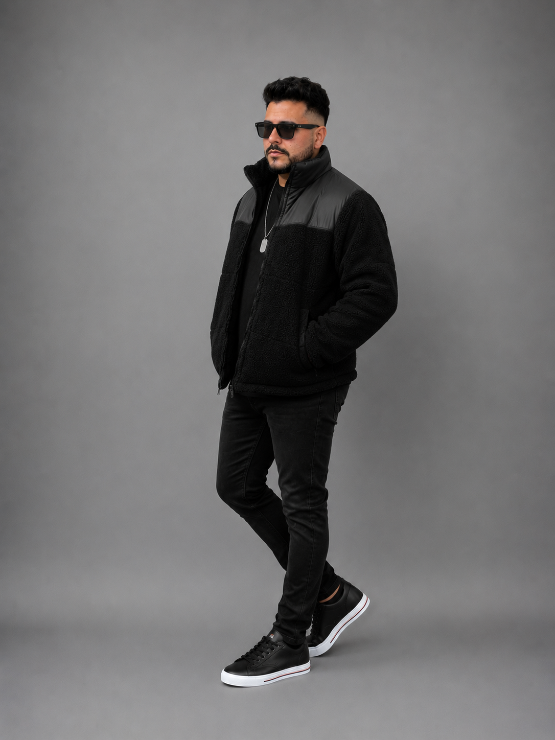 CHAQUETA TEDDY NEGRA - Imagen 2