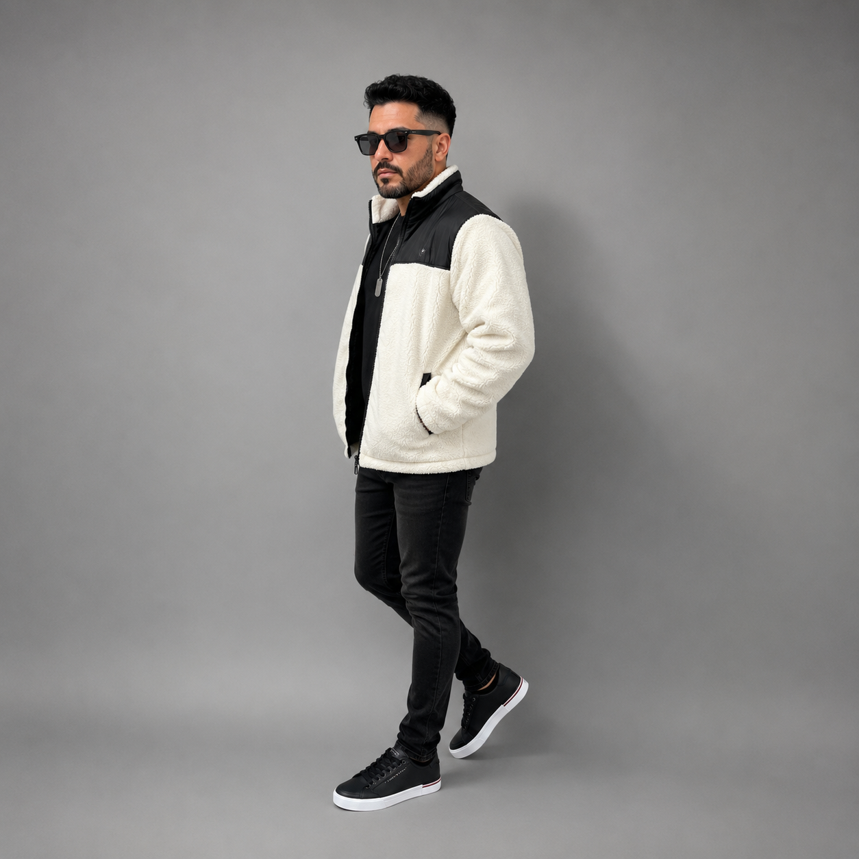 CHAQUETA TEDDY BLANCA - Imagen 8