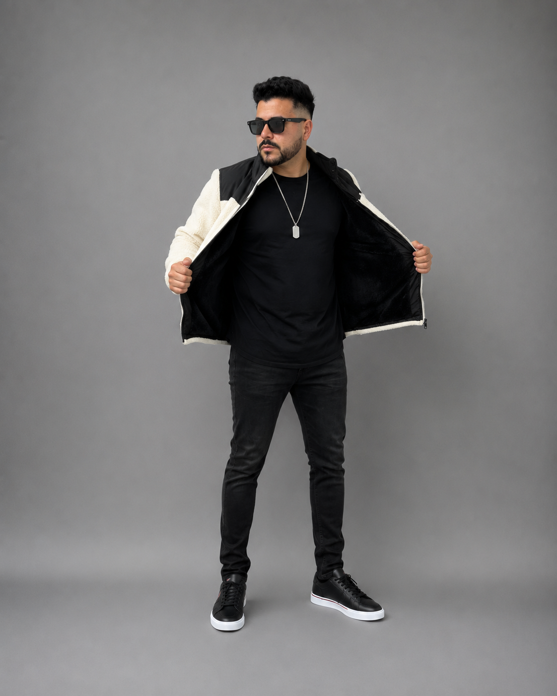 CHAQUETA TEDDY BLANCA - Imagen 4