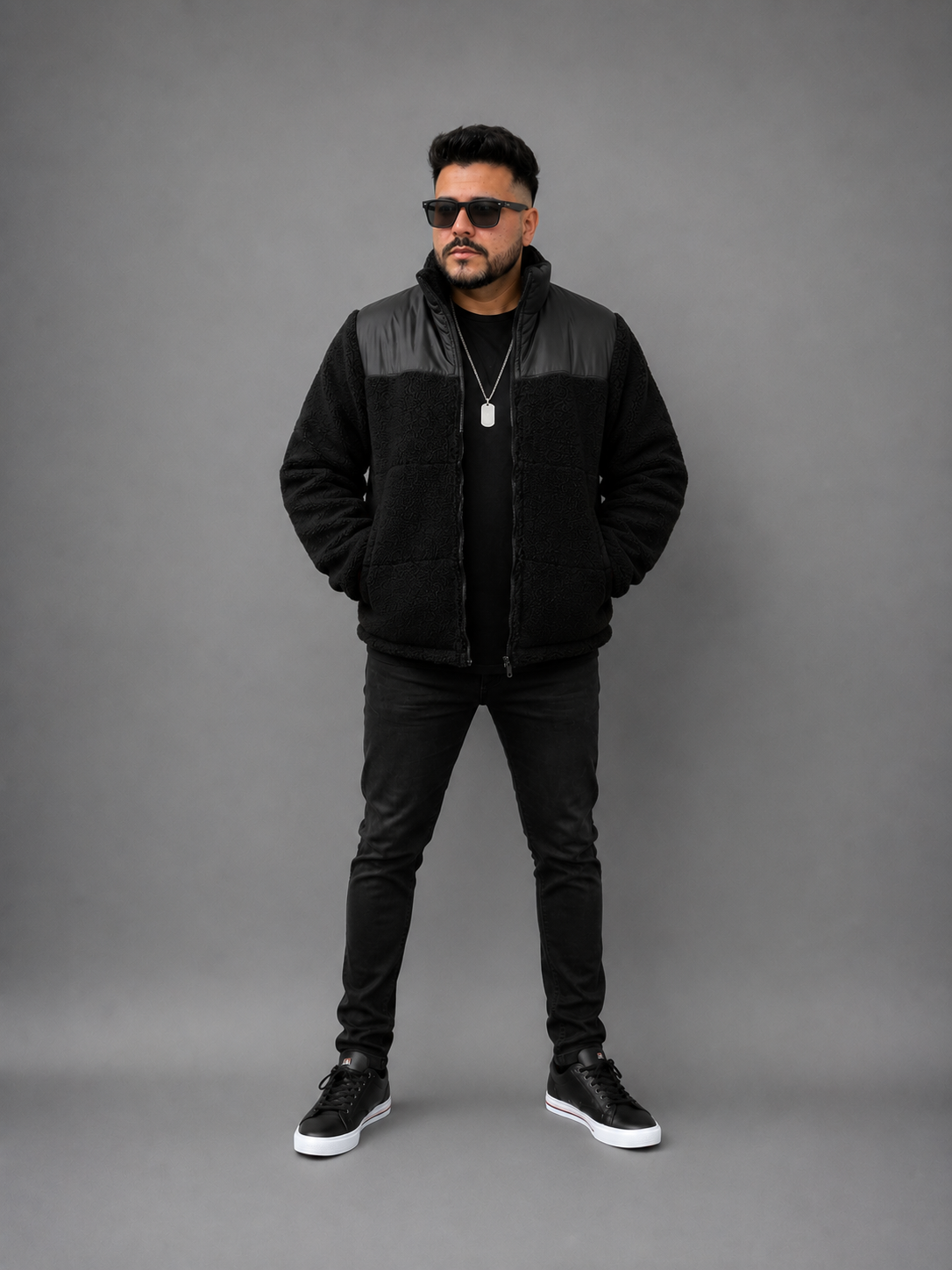 CHAQUETA TEDDY NEGRA - Imagen 9