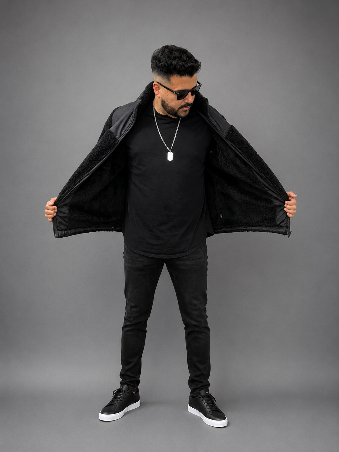 CHAQUETA TEDDY NEGRA - Imagen 6