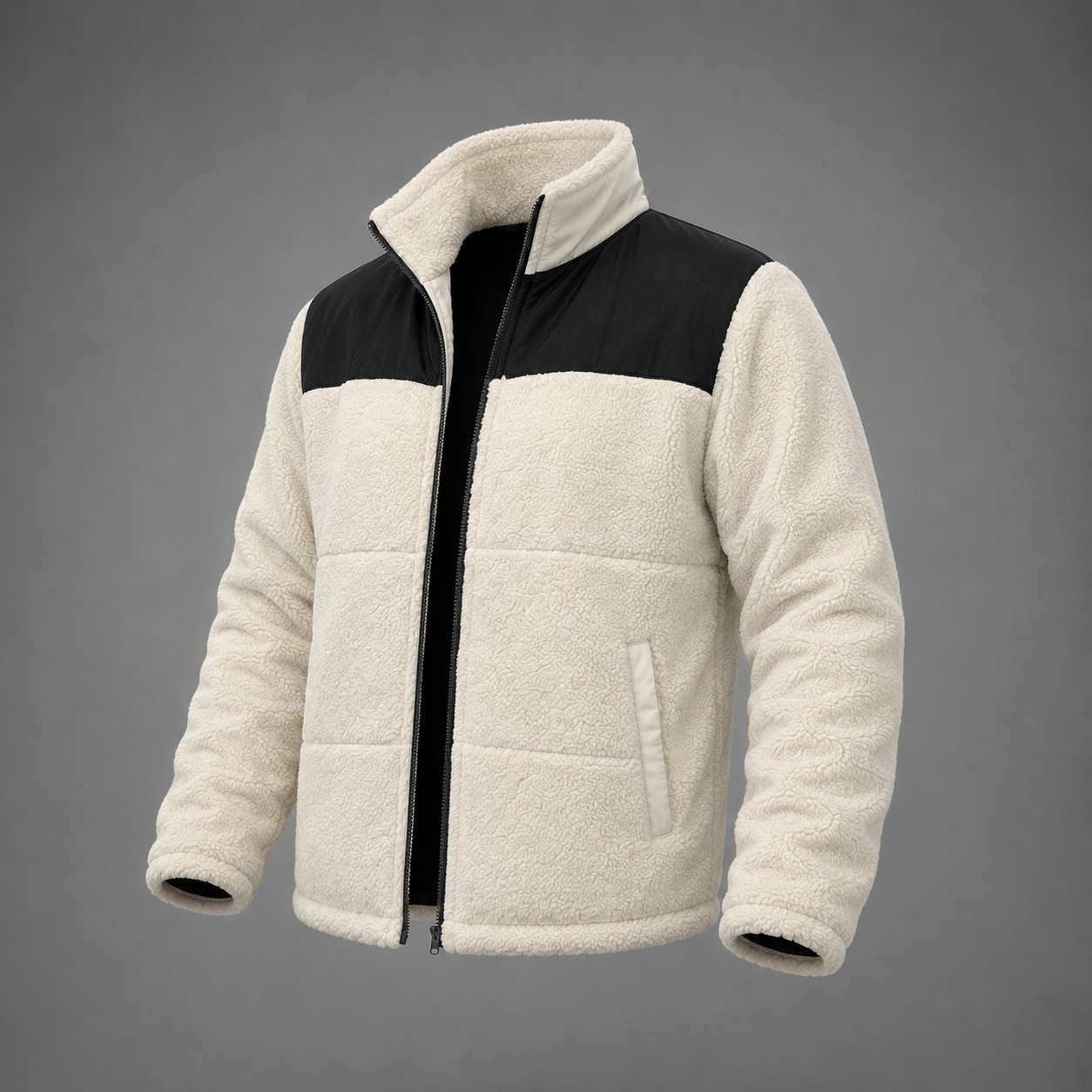 CHAQUETA TEDDY BLANCA - Imagen 5